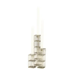 By-Boo Kaarshouders & Windlichten|Kaarshouder WireWorks Set van 3 stuks Silver