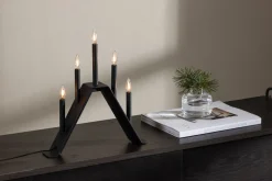 Nohr Kaarshouders & Windlichten|Tafellampen|Kaarshouder/Tafellamp Barett 5-lamps Zwart