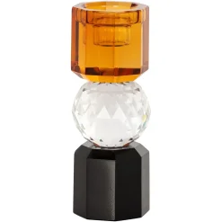 Richmond Interiors Kaarshouders & Windlichten|Kandelaar Lupin Kristal, 15cm hoog