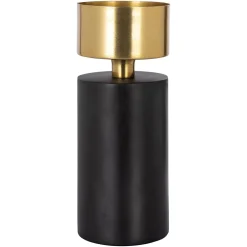 Richmond Interiors Kaarshouders & Windlichten|Kandelaar Tess kleur Zwart/Goud