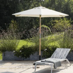 Nohr Parasols & Parasolvoeten|Kantelbare Parasol Eliu 250 x 250cm Wit