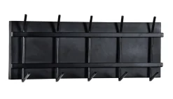 Brix Wandkapstokken|Kapstok Gabi Mangohout, Met 5 haken Zwart