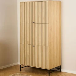 Bendt Kledingkasten & Garderobekasten|Kledingkast Davon Eikenlook, 200 x 99cm Naturel