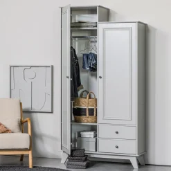 WOOOD Kledingkasten & Garderobekasten|Kledingkast Lily kleur Clay