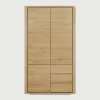 Ethnicraft Kledingkasten & Garderobekasten|Kledingkast Shadow Geolied Eikenhout, 200 x 115cm