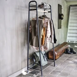 WOOOD Kledingrekken|Kledingrek Jovi Metaal en hout Zwart