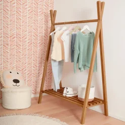 Kave Home Kledingkasten|Hoofdborden|Kledingrek Maralis, 100 x 50cm, kleur Naturel