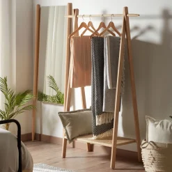 Kave Home Kledingrekken|Kledingrek Natane kleur Naturel Hout