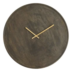 Light & Living Wandklokken|Klok Veti Mangohout, kleur Donkerbruin