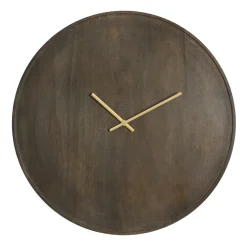 Light & Living Wandklokken|Klok Veti Mangohout, kleur Donkerbruin