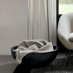 Ethnicraft Keukengerei|Kom Chopped Mahoniehout, 65cm Zwart