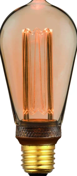 BASE Lichtbronnen|Kooldraadlamp Tarika 15cm, E27 8W, kleur , dimbaar Amber