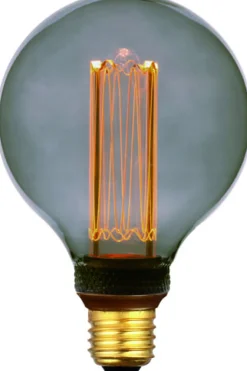 BASE Lichtbronnen|Kooldraadlamp Tarika 9,5cm, E27 8W, kleur , dimbaar Smoke