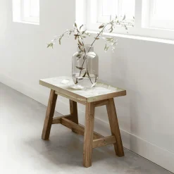 MUST Living Krukjes|Krukje Herringbone Teakhout, 60cm Naturel