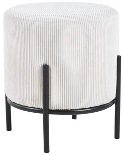 Artistiq Living Poefs & Hockers|Krukje Kenni Rib, Zwart