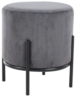 Artistiq Living Poefs & Hockers|Krukje Kenni Rib, Zwart