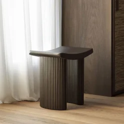 Ethnicraft Krukjes|Krukje Roller Max Gevernist Mahoniehout, kleur Donkerbruin