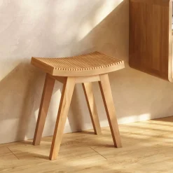 Kave Home Badkameraccessoires|Krukjes|Krukje Vicentina Teakhout Naturel