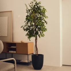 Kave Home Kunstplanten|Kunstplant Ficus 180cm hoog, excl. sierpot Groen