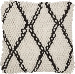 MUST Living Sierkussens|Kussen Princess 45 x 45cm Wit/Zwart