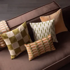 WOOOD Sierkussens|Kussen Vola Set van 4 stuks, kleur /Oranje Groen