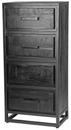 LABEL51 Ladekasten|Ladenkast Chili Mangohout, 105 x 50cm Zwart