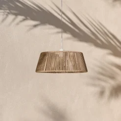 Kave Home Hanglampen Voor Buiten|Lampenkappen|Lampenkap Aldet Geweven touw, 46cm