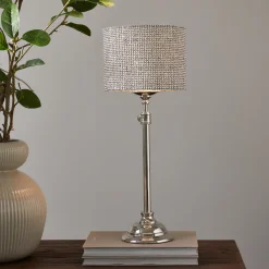 Rivièra Maison Lampenkappen|Lampenkap Baker Linnen, 20cm Zwart / wit