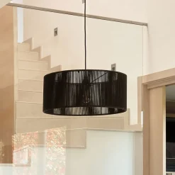 Kave Home Lampenkappen|Hanglampen|Lampenkap Cantia Jute, Ø47cm, kleur Zwart