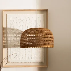 Kave Home Lampenkappen|Hanglampen|Lampenkap Dakira Rotan, 52cm