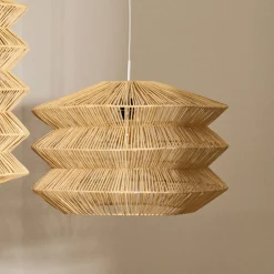 Kave Home Lampenkappen|Hanglampen|Lampenkap Dakit Rotan, 60cm