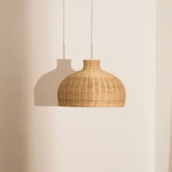 Kave Home Lampenkappen|Hanglampen|Lampenkap Ennia Rotan, 38cm