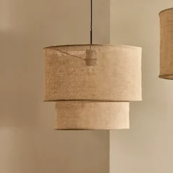Kave Home Lampenkappen|Lampenkap Mariela Linnen, kleur Beige