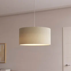 Kave Home Lampenkappen|Hanglampen|Lampenkap Nazli Linnen, ø50cm Beige