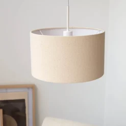 Kave Home Lampenkappen|Lampenkap Nazli Linnen, ø40cm Beige