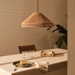 Kave Home Lampenkappen|Hanglampen|Lampenkap Pontos Jute, Ø45cm, kleur Naturel
