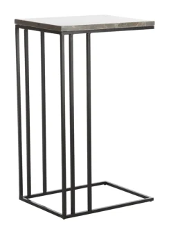 Light & Living Zwarte Bijzettafel|Laptoptafel Roshan Marmer, kleur Bruin