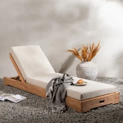 Nohr Ligbedden|Ligbed Amberia Teakhout Naturel