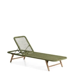 Kave Home Ligbedden|Ligbed Dandara Acaciahout en touw, kleur Donkergroen