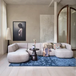 WOOOD Organische Bank|Hoekbank|Lounge U-Bank Polly Links, 353cm, Woven