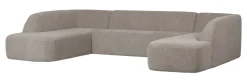 WOOOD Hoekbank|Lounge U-Bank Sloping Chenille