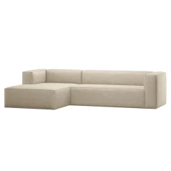 WOOOD Loungebank|Loungebank Bean 305cm, Chenille, kleur Melange Beige