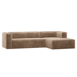 WOOOD Loungebank|Loungebank Bean 305cm, Chenille, kleur Taupe
