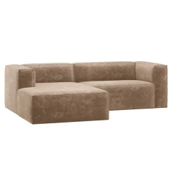 WOOOD Loungebank|Loungebank Bean 254cm, Chenille, kleur Taupe