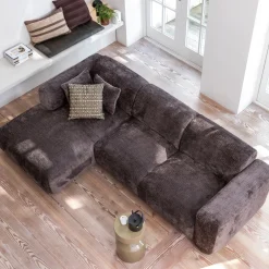 WOOOD Loungebank|Loungebank Cloud Chenille, kleur Warm Bruin