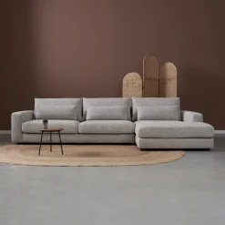 PEPP Interiors Loungebank|Loungebank Como 332cm, Bouclé, kleur Grijs