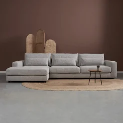PEPP Interiors Loungebank|Loungebank Como 332cm, Bouclé, kleur Grijs