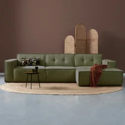 PEPP Interiors Loungebank|Loungebank Flow 305cm, Chenille, kleur Groen