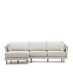 Kave Home Loungebank|Loungebank Gilma Links/Rechts, Chenille, kleur Beige