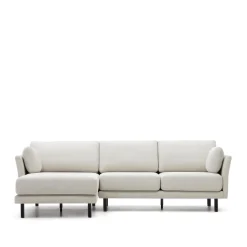 Kave Home Loungebank|Loungebank Gilma Links/Rechts, Chenille, kleur Beige